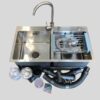 Bồn rửa chén 2 hộc inox 304 cao cấp (Tặng rổ + xả chậu)