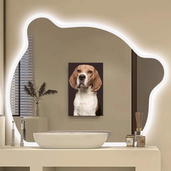 Gương Đèn Led Cảm Ứng Hình Gấu 80x60cm