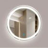 Gương Đèn Led Cảm Ứng Tròn Viền Nhôm Bạc 60x60cm