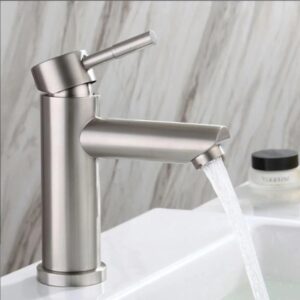 Vòi Lavabo lạnh 2 tấc ống tròn Inox 304 chính hãng Vòi Lavabo lạnh 2 tấc ống tròn Inox 304