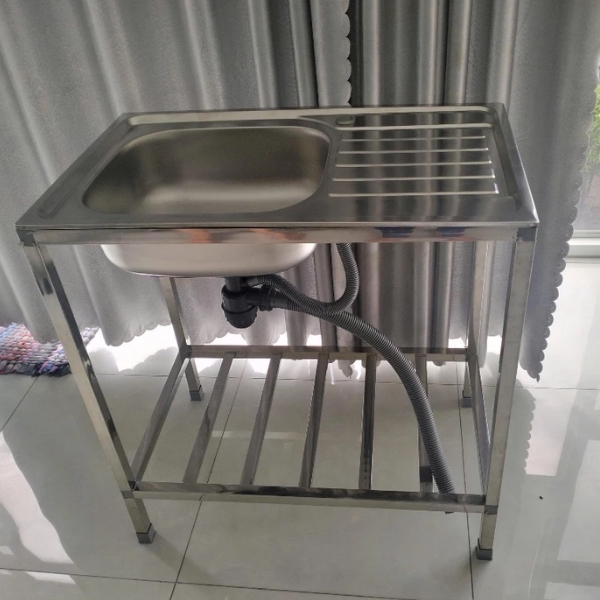 Chậu Rửa Chén 1 ngăn có cánh inox 201 75x45cm