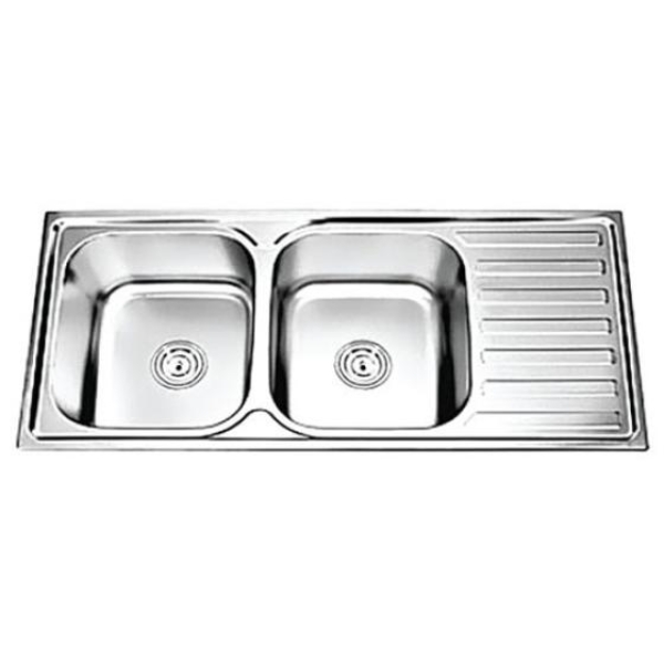 Chậu Rửa Chén 2 Ngăn 1 Cánh 105x45 Inox 304