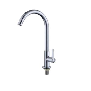 Vòi rửa chén lạnh đồng thau phủ Crom