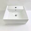 Chậu rửa mặt lavabo vuông treo tường 410mm x 410mm x 150mm